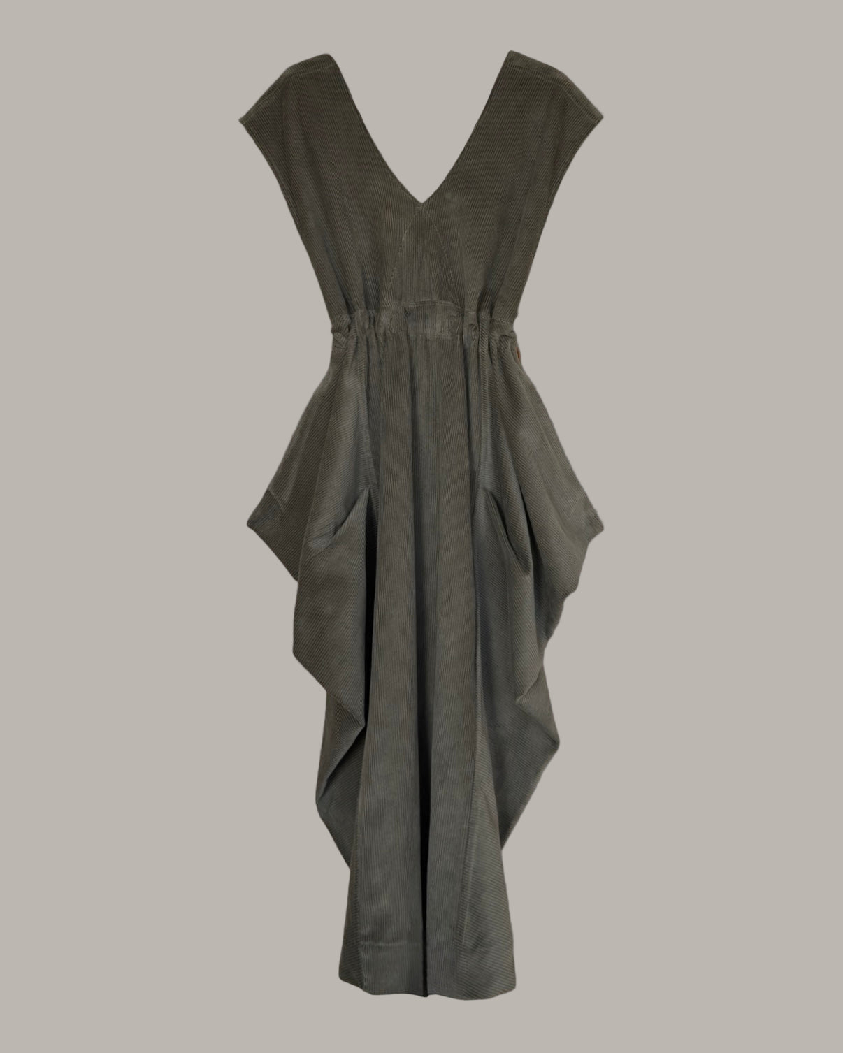 Origami Propeller Dress Sage Cotton Corduroy {Made to Order}