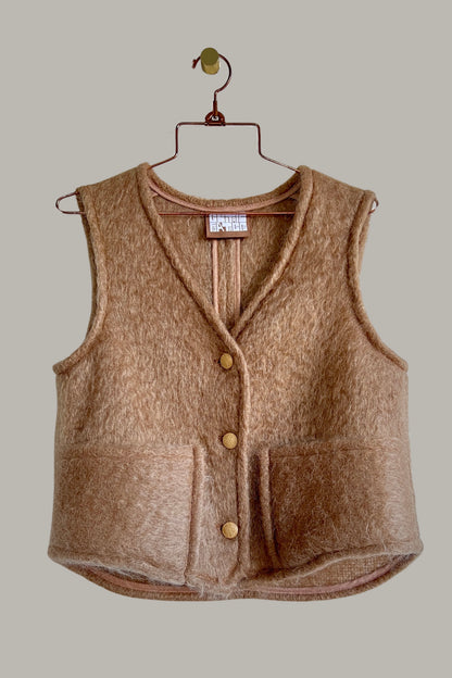Desert Vest in Camel Mohair