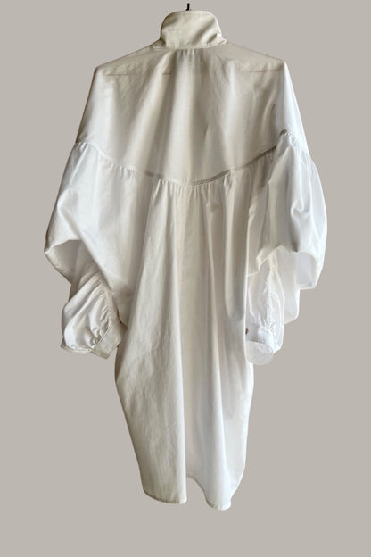 Rimbaud Shirt Dress in White Cotton