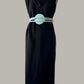 Ninja Shift Dress in Black Kohl Sueded Silk