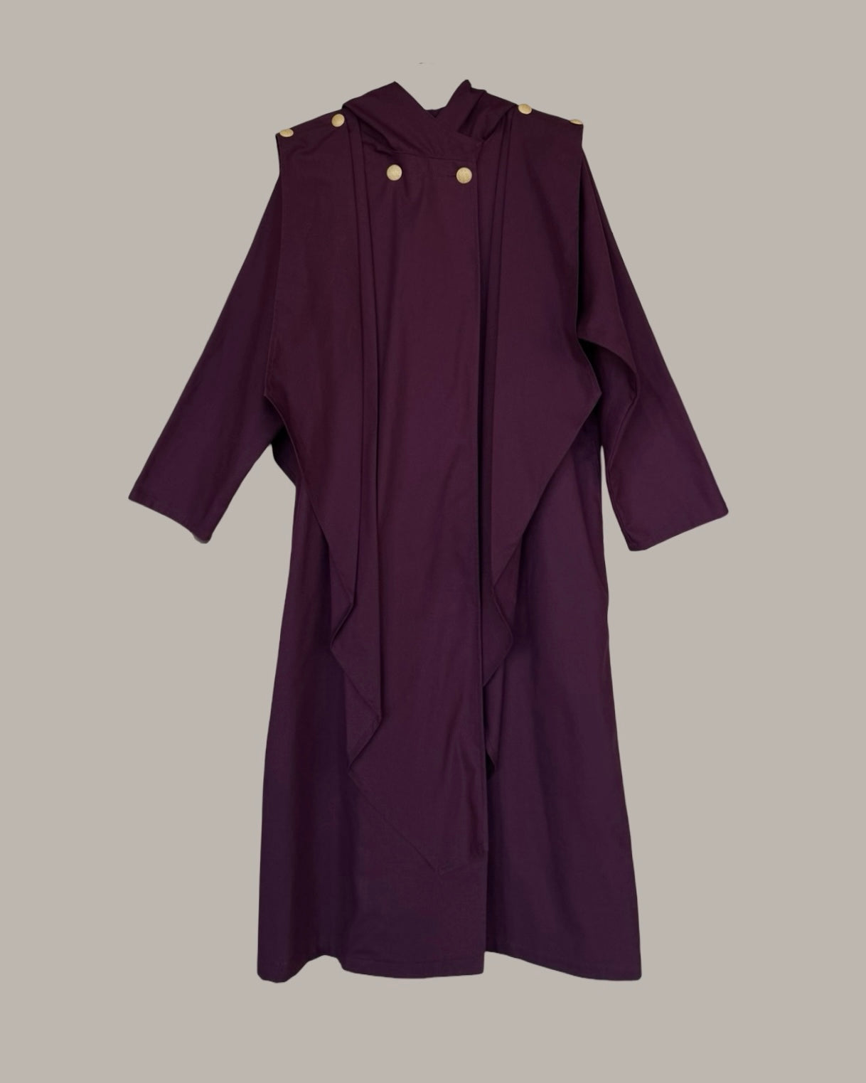 Odyssey Overcoat in Plum Wine Cotton Canvas {Made to Order}