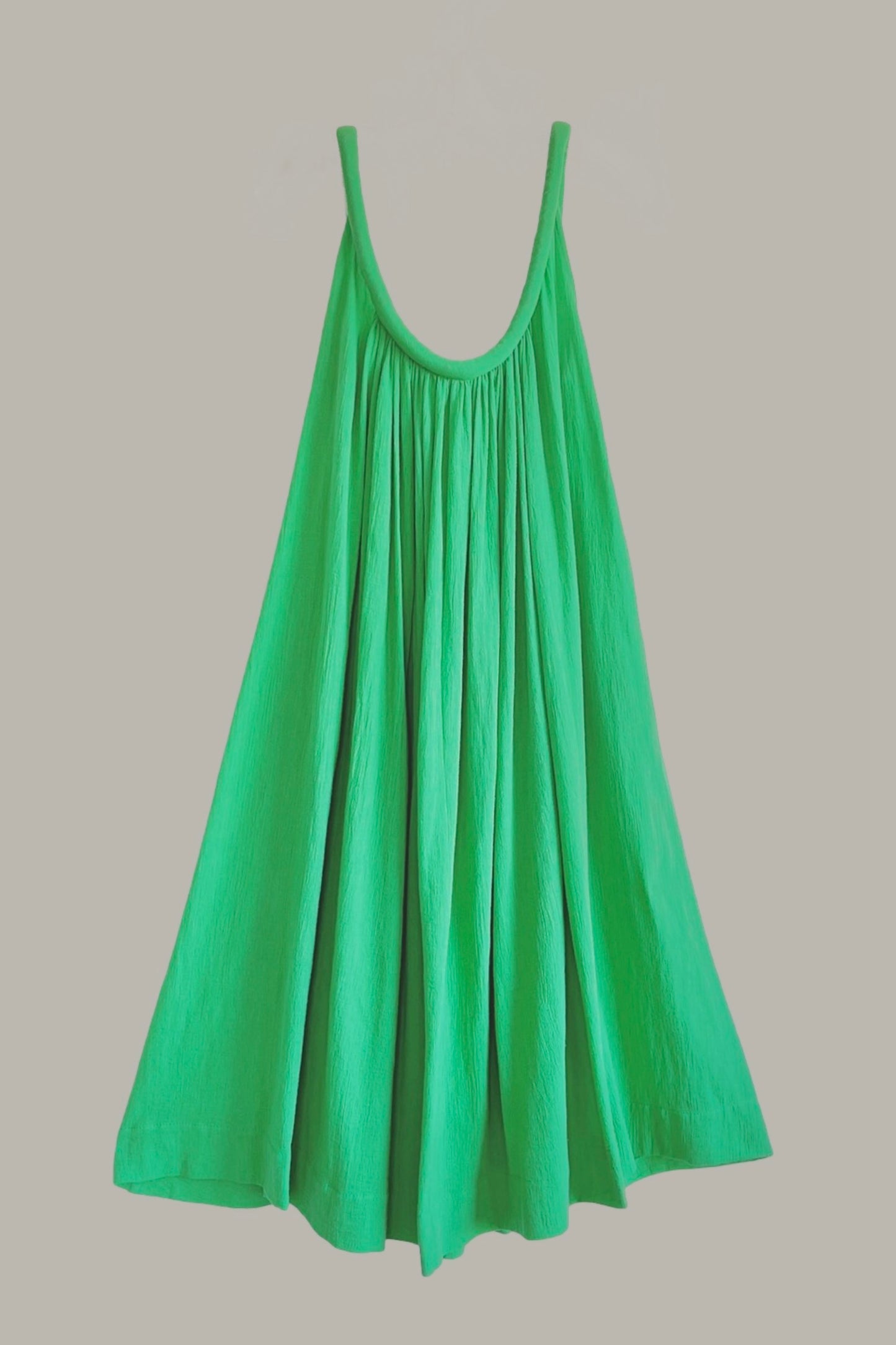 Sahara Chemise Dress Nile Green Cotton Gauze