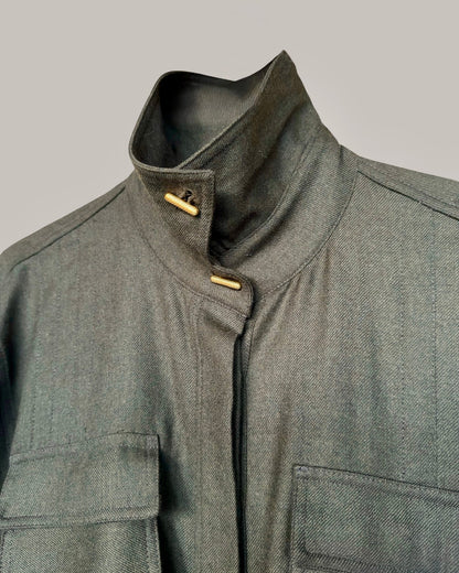 Riding Dress in Sage Wool Flannel {Made to Order}