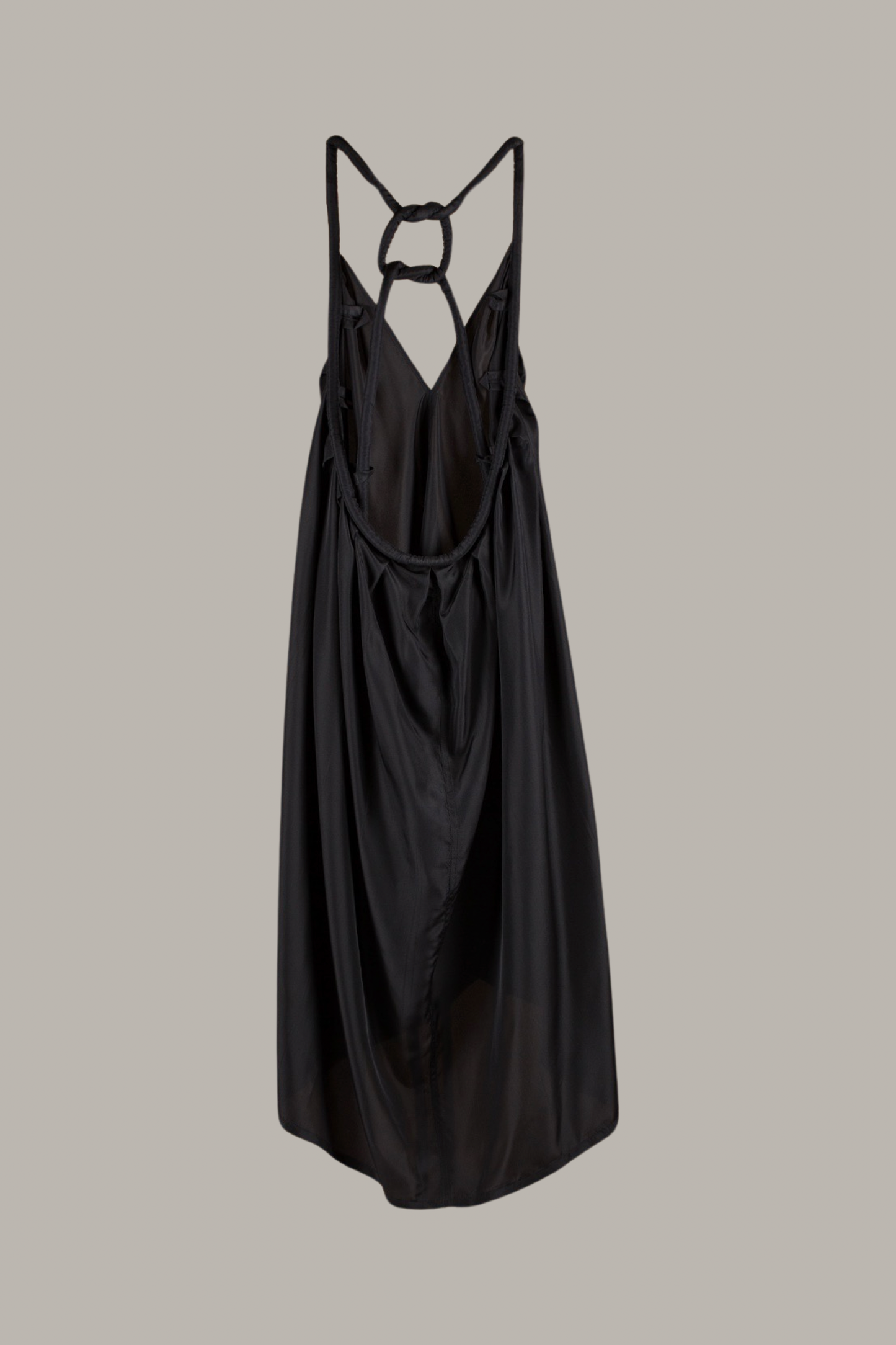Infinite Rope Dress Black Parachute Silk {Made to Order}
