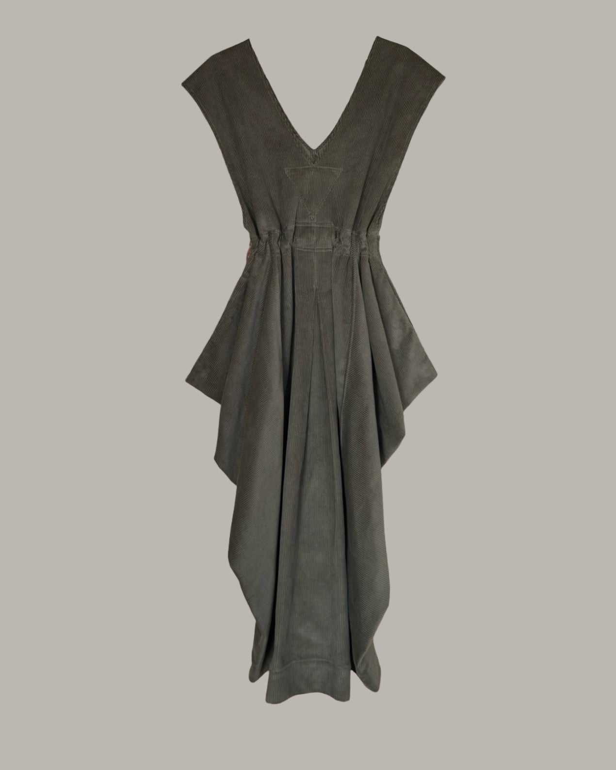 Origami Propeller Dress Sage Cotton Corduroy {Made to Order}