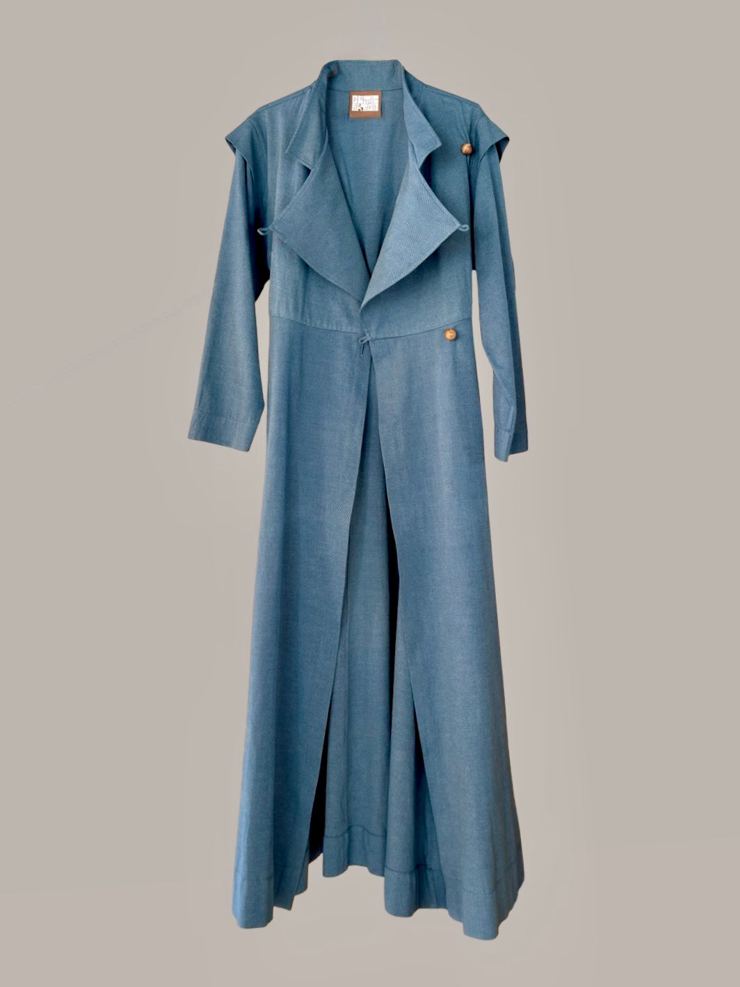 Voyage Coat Dress Piqué Denim