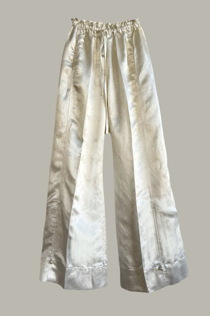 Transformer Trouser Pearl Silk Hemp