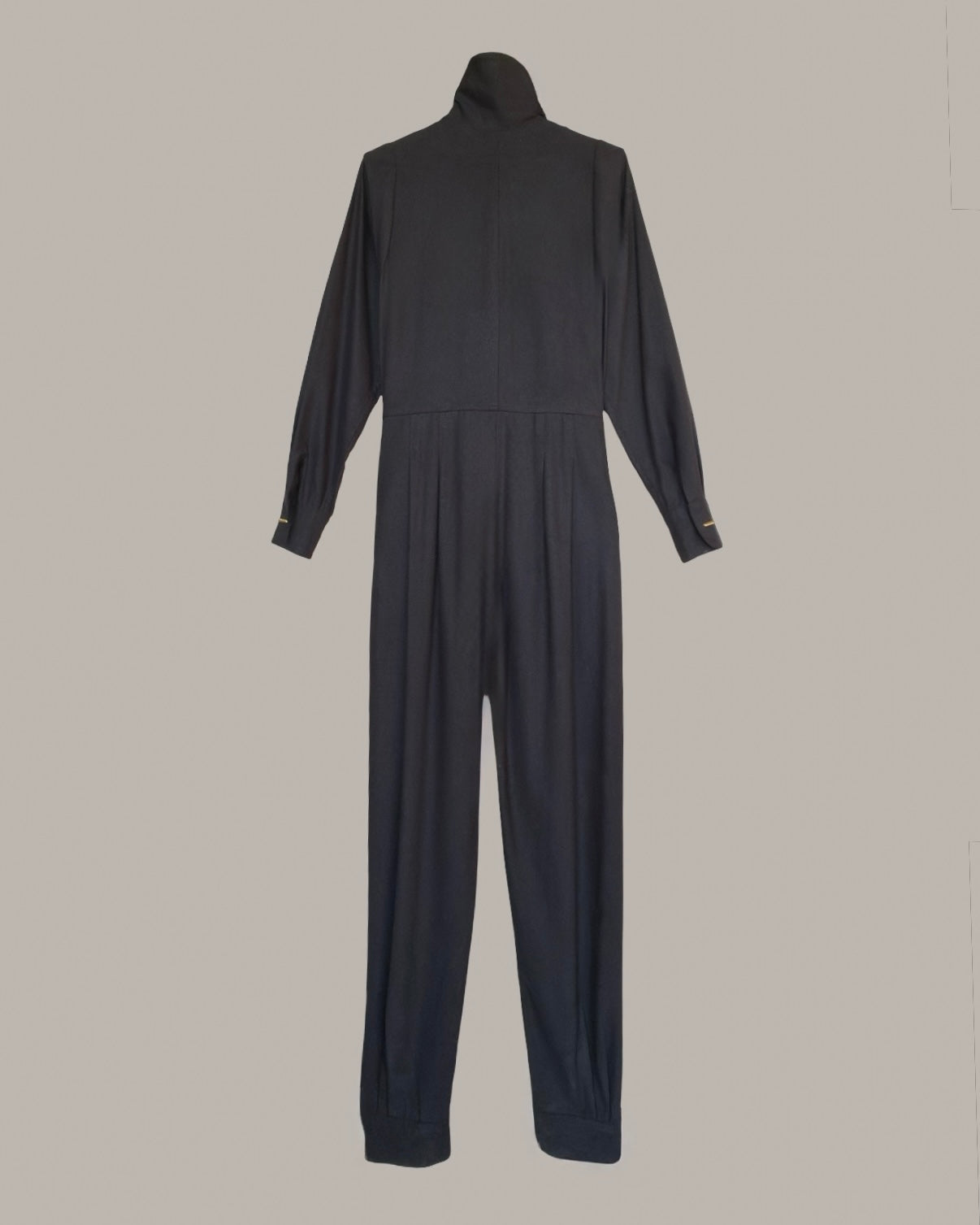 Samurai Jumpsuit Black Kohl Raw Silk {Made to Order}