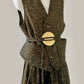 Mountain Samurai Reversible Quilted Vest Black Sueded Silk / Black & Gold Raw Silk Tweed