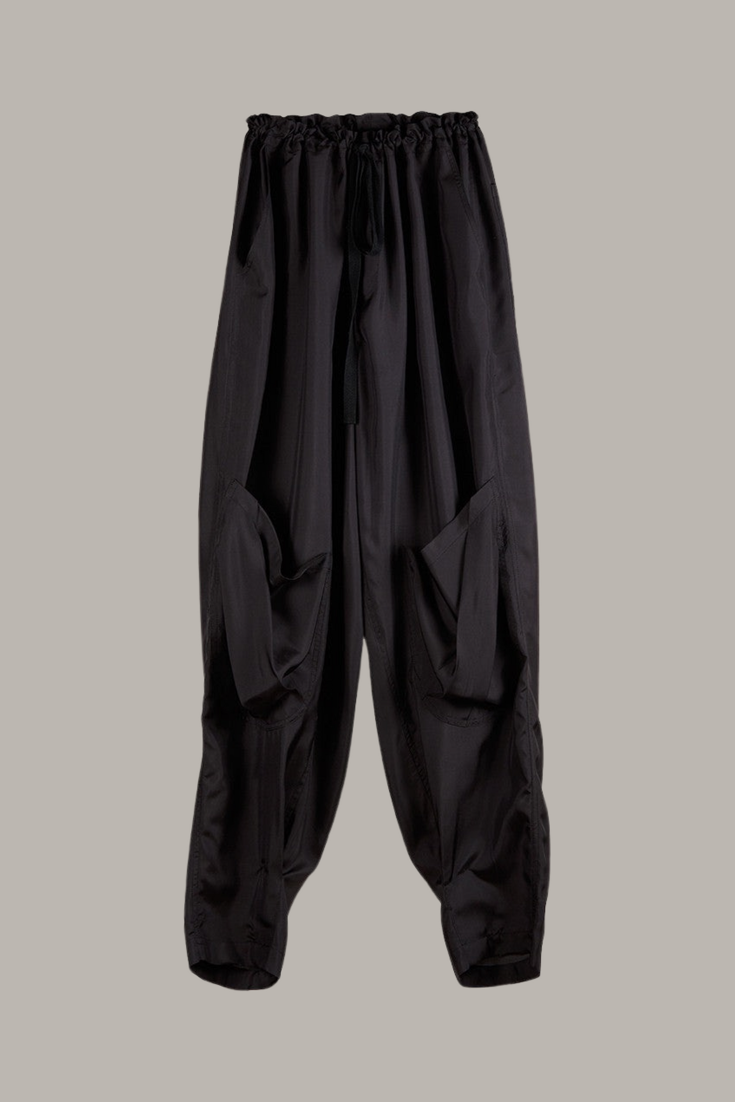 Unisex Ninja Pant in Black Parachute Silk {Made to Order}