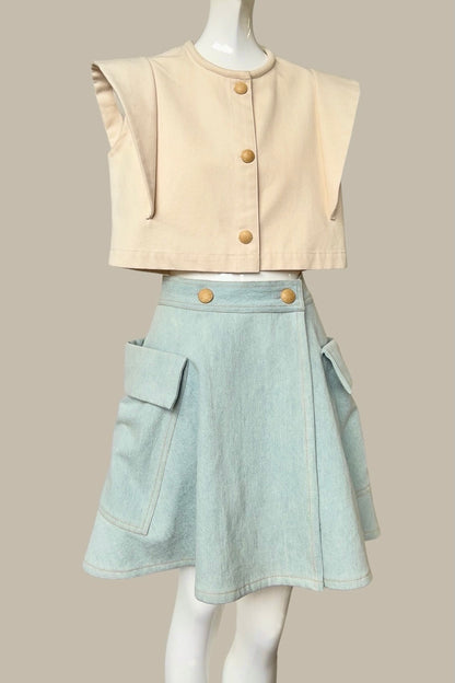 Mantle Skirt Oxide Blue Denim