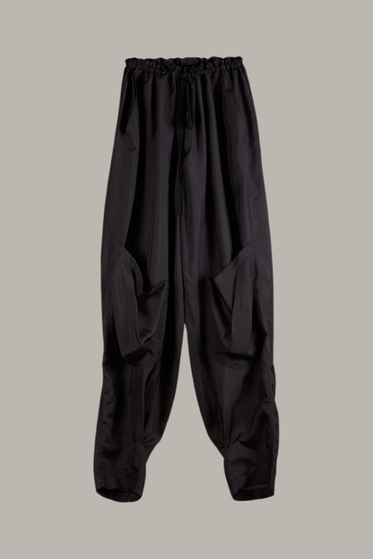 Unisex Ninja Pant in Ochre Parachute Silk {Made to Order}