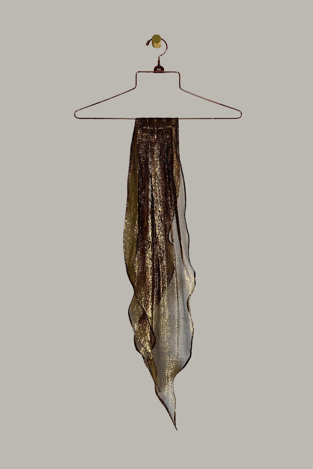 Unisex Infinite Bandeau Ascot Sash in Taupe/Gold Champagne
