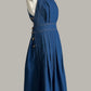 Traveling Pinafore Dress Indigo Blue Denim {Made to Order}