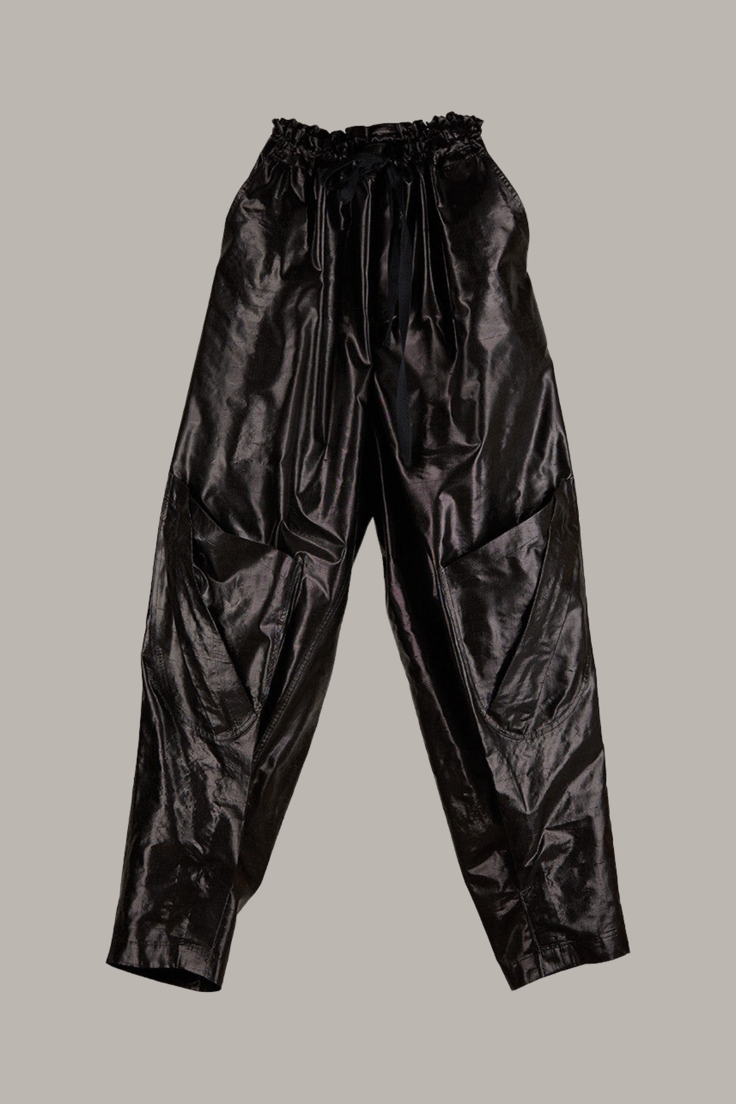 Unisex Ninja Pant in Silver Silk Lame’ {Made to Order}