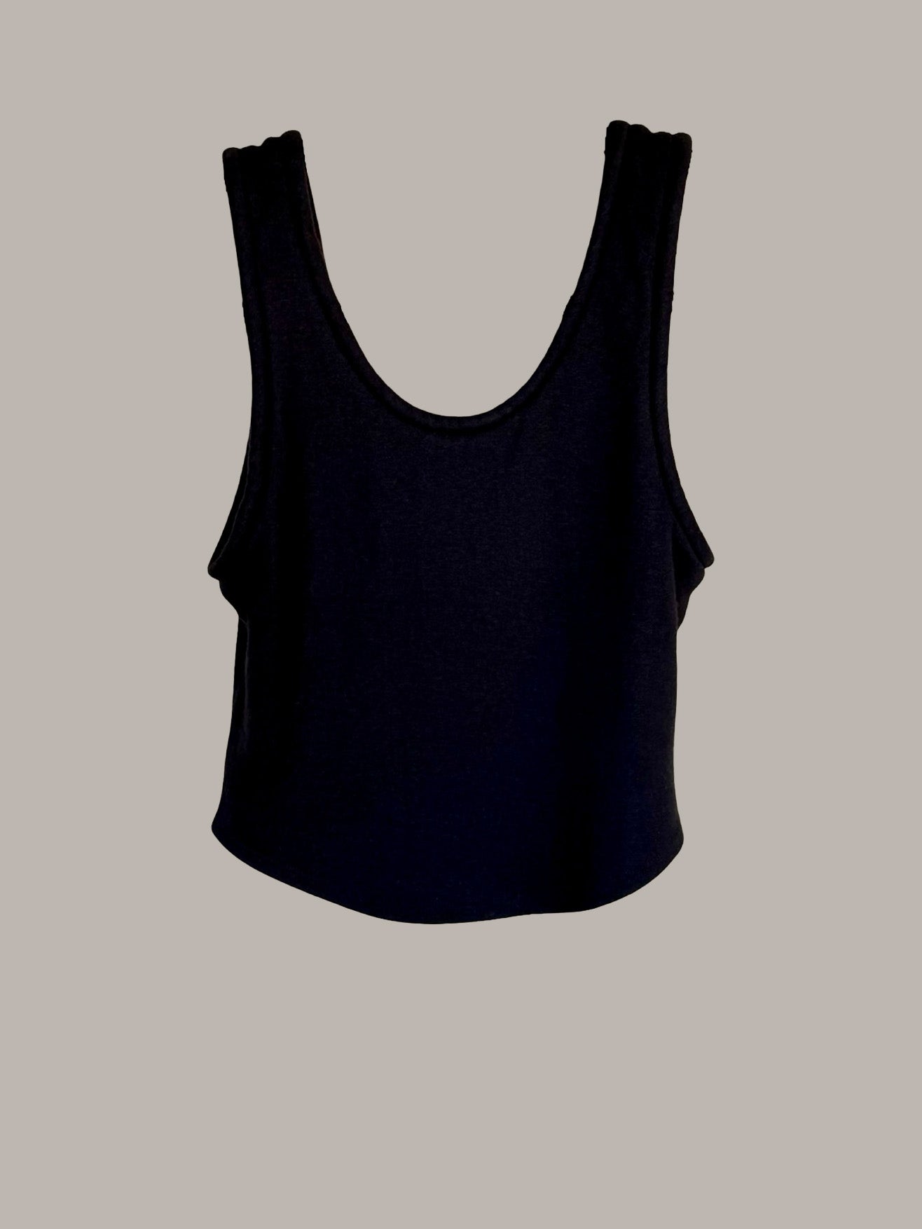 Ona Tank in Black Cotton Knit