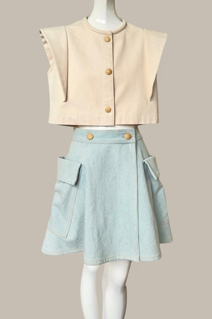 Mantle Skirt Oxide Blue Denim