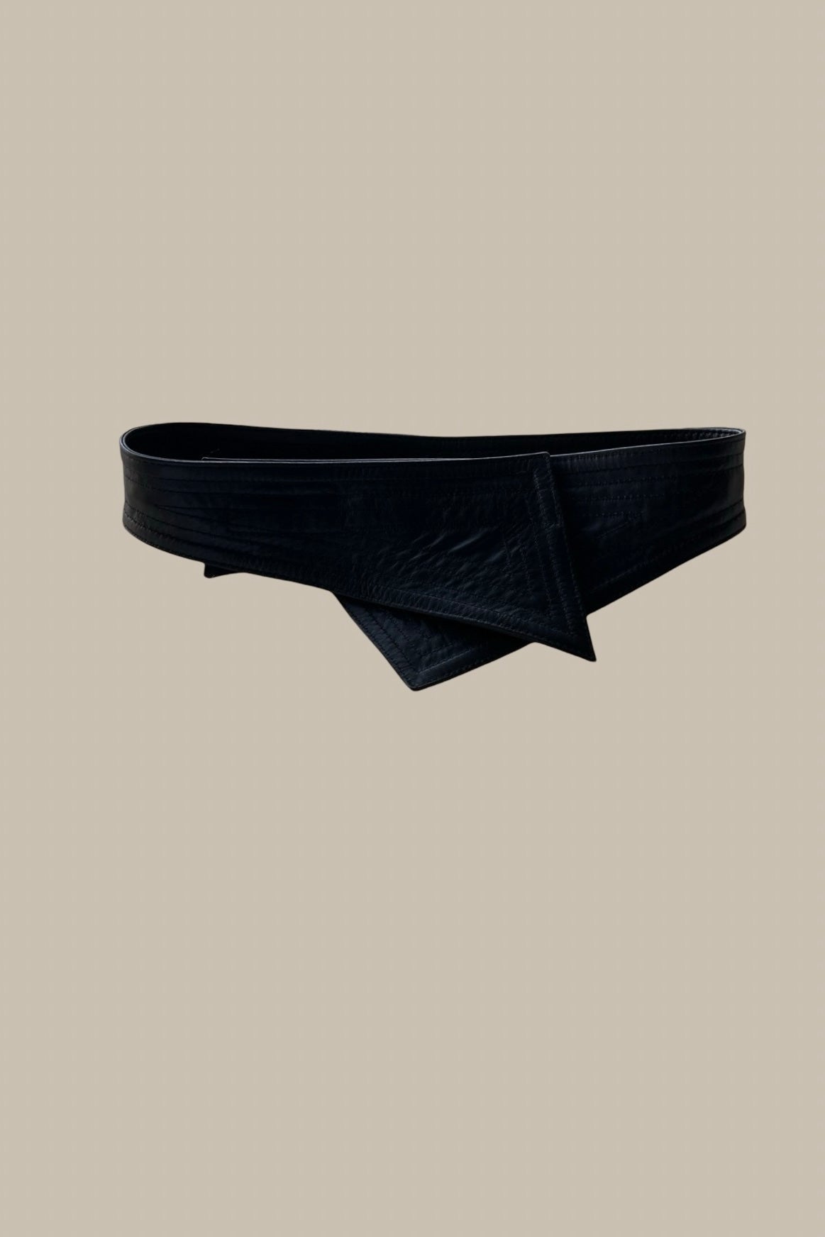 Reversible Asymmetrical Corset Belt Kohl Leather