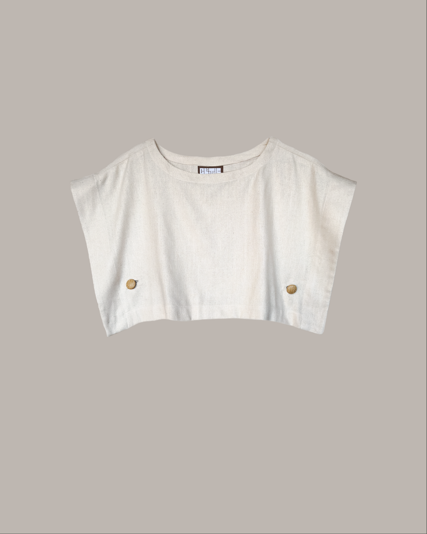 Port Top Ivory Raw Silk