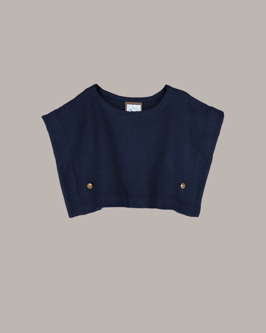 Port Top Indigo Raw Silk limited edition