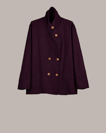Jet Blazer in Plum Wine Wool {Made to Order}