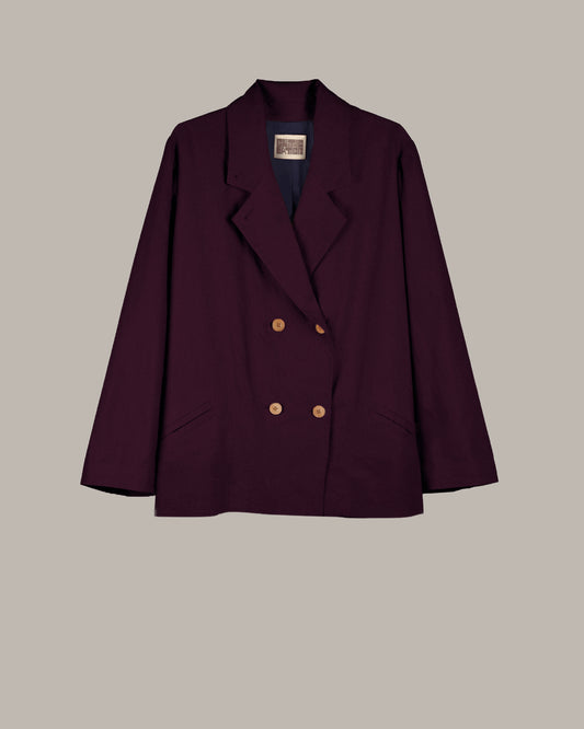 Voyager Blazer in Plum Wine Wool {Made to Order}