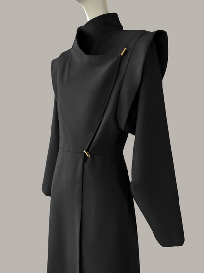 Voyage Coat Dress Coal Wool Flannel {Made to Order}