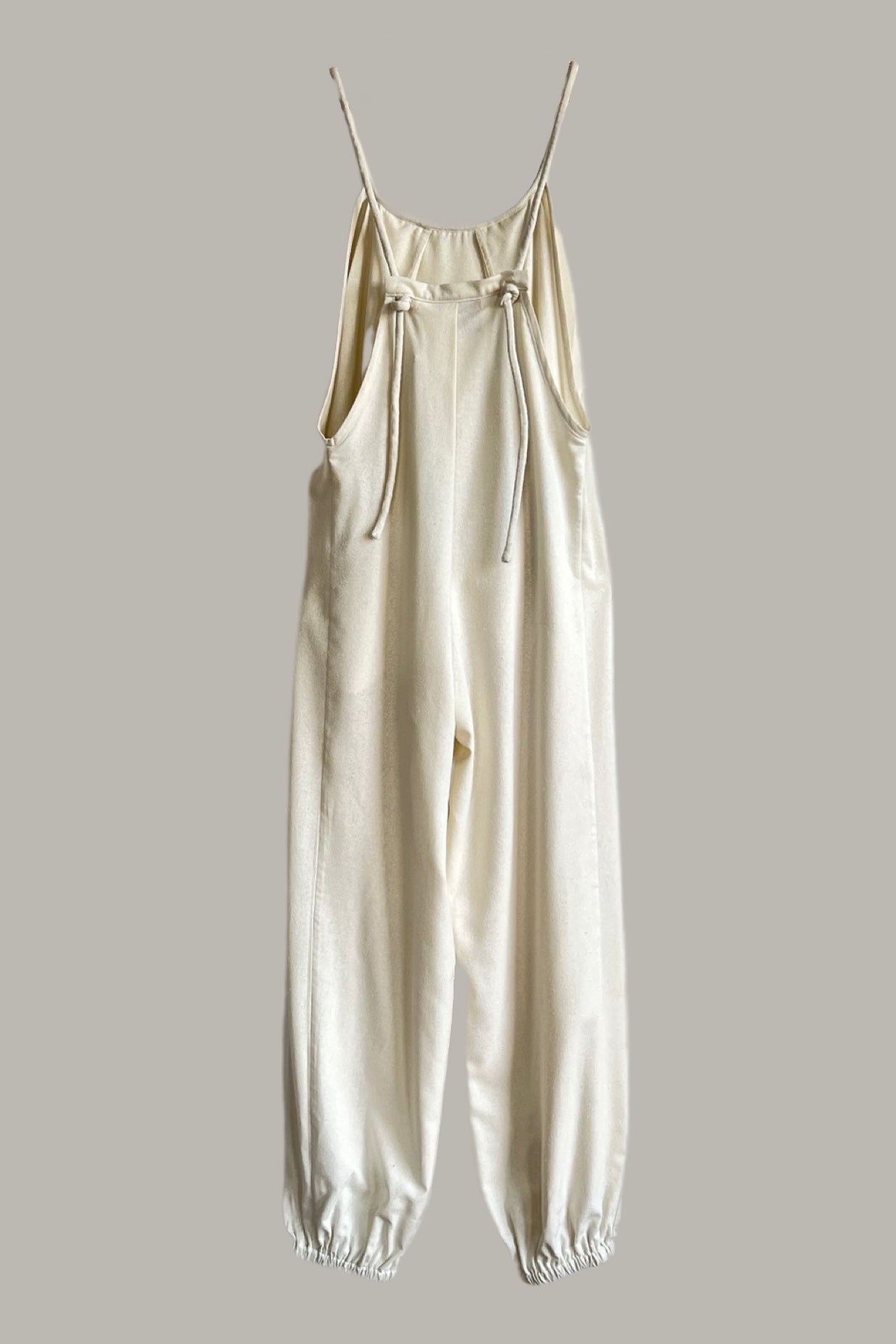Swanfold Jumpsuit Raw Silk Ivory Cream {Made to Order}