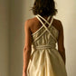 Infinite Rope Dress  Limited Edition Ecru Textured Silk