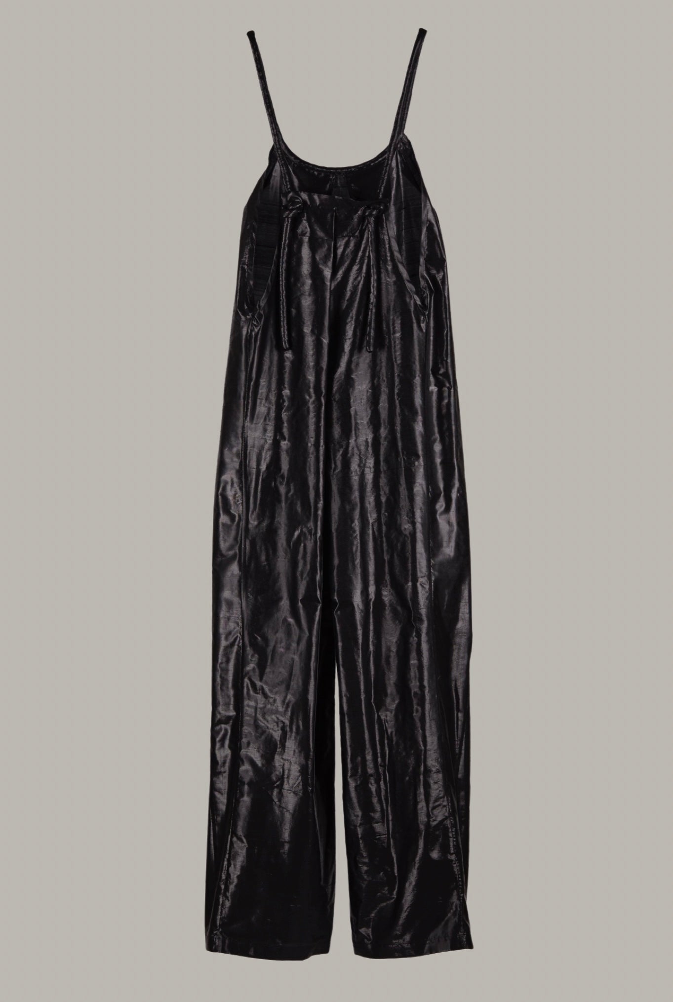 Swanfold Jumpsuit Black Onyx Metallic Silk {Made to Order}