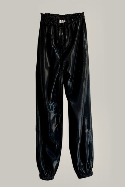 Genie Pant Black Lapis Silk Lamé {Made to Order}