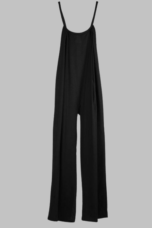 Swanfold Jumpsuit Raw Silk Soft Black