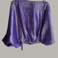 Moonrise Drawstring Pullover Violet Silk Chiffon Lame’ {Made to Order}