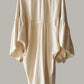 Rimbaud Shirt Dress Raw Silk Noil in Ivory Cream