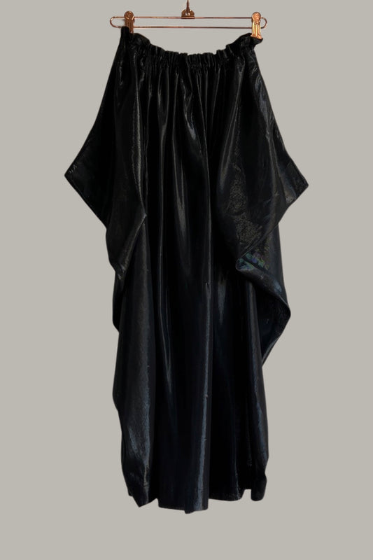 Convertible Propeller Skirt & Dress Black Lapis Silk Lame’ {Made to Order}