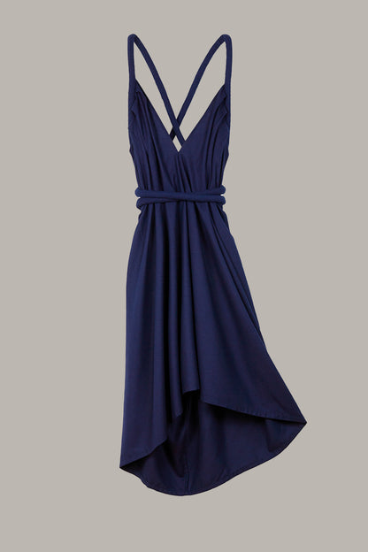 Infinite Rope Dress Indigo Raw Silk {Made to Order}