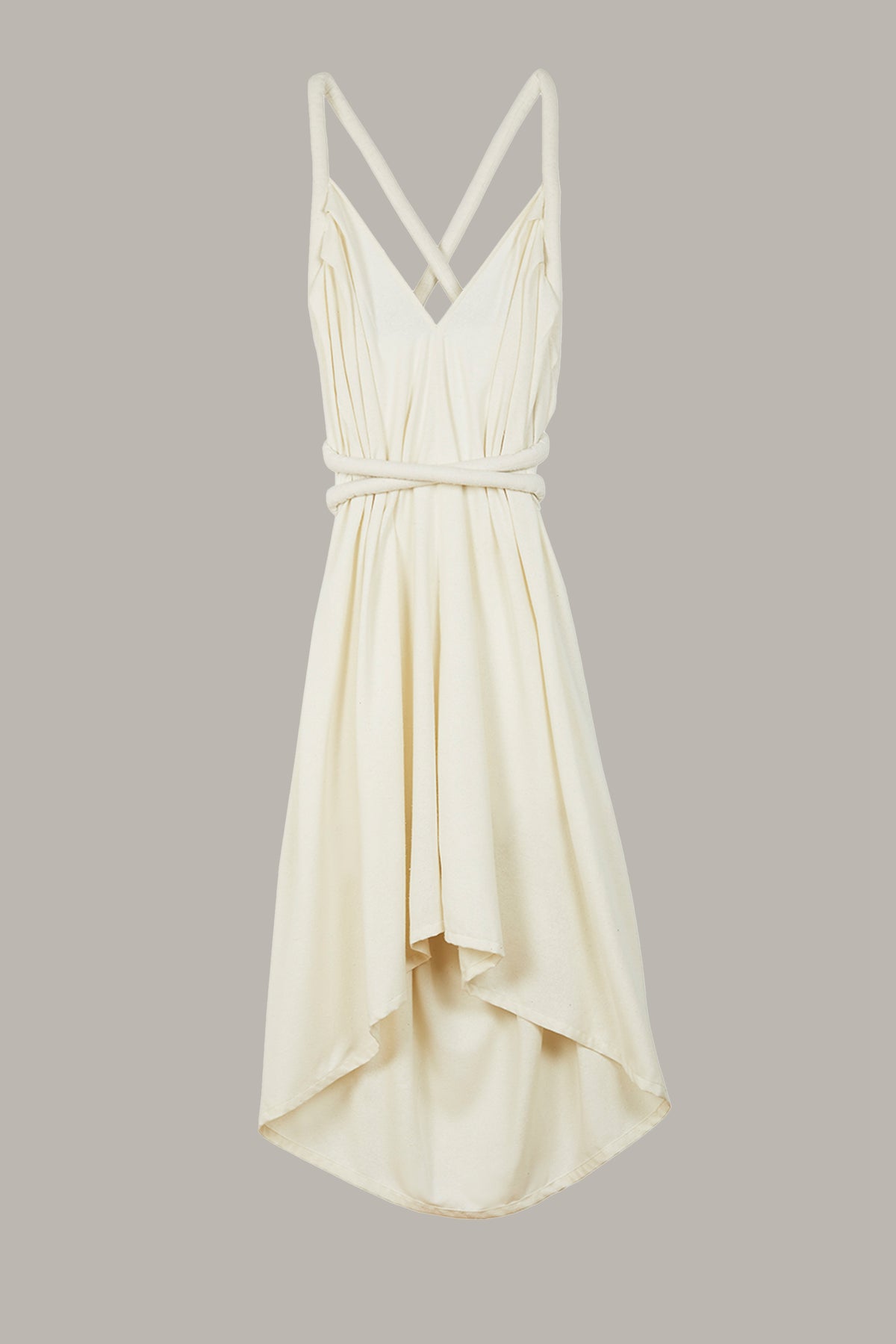 Infinite Rope Dress Ivory Raw Silk (Made to Order} – electric feathers