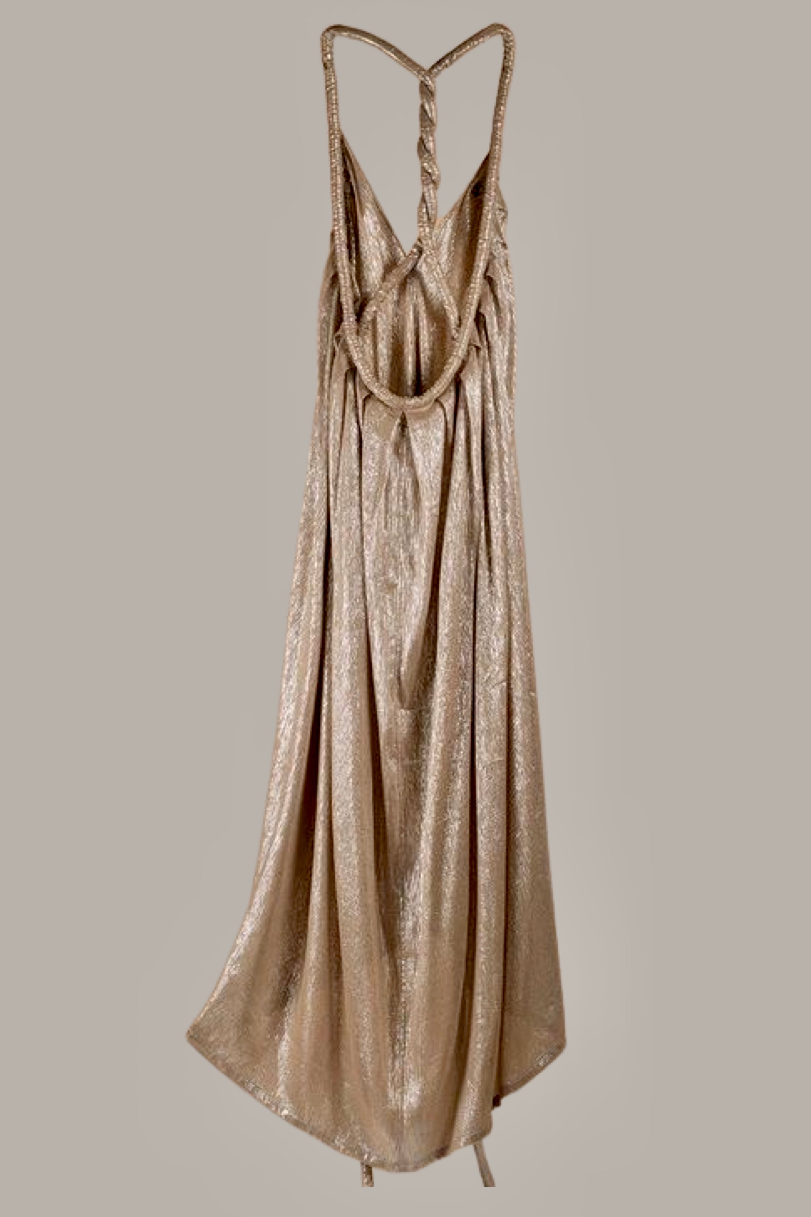 Infinite Rope Dress Doubled Gold/Champagne Silk Lame’ {Made to Order}