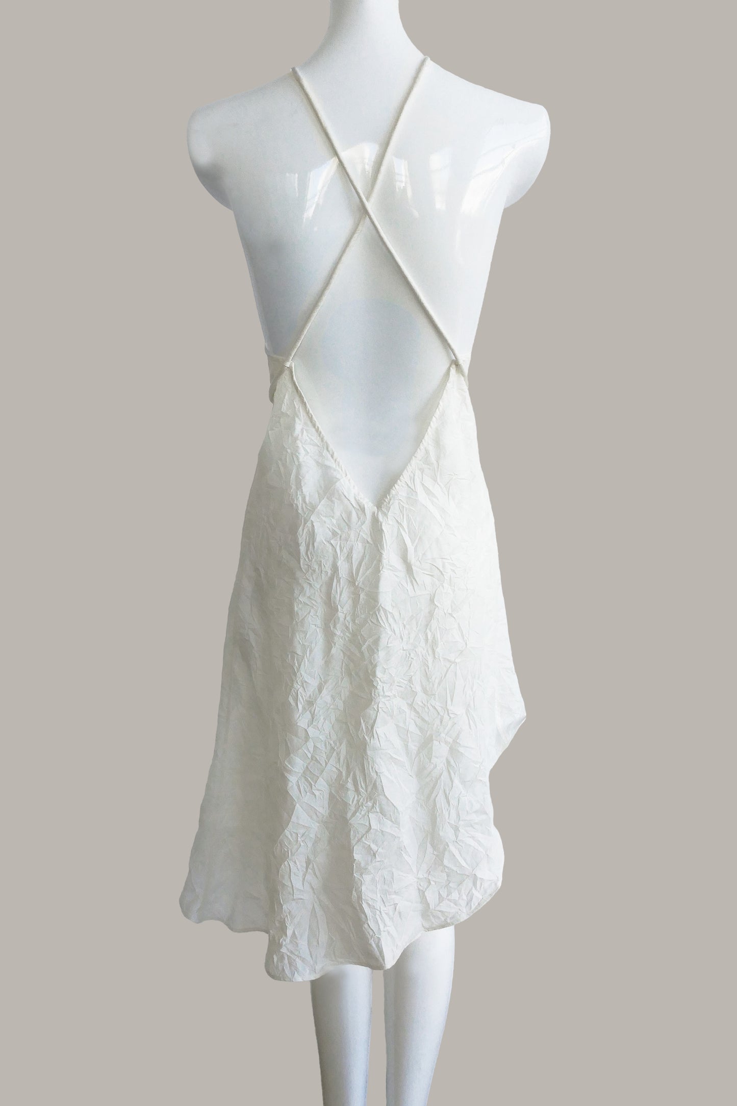 Convertible Slip Dress Crinkle Silk