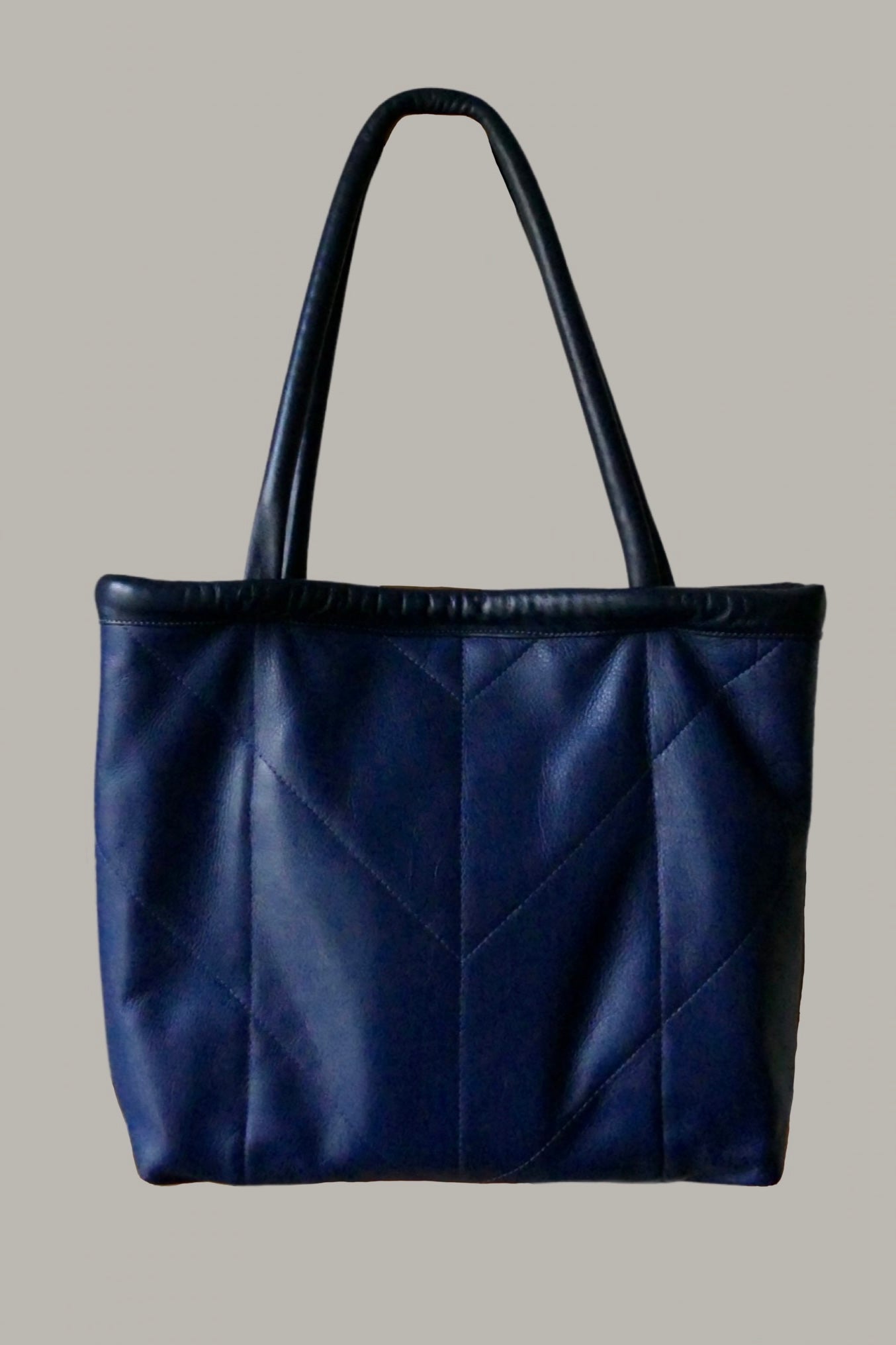 Enanito Chevron Tote Bag Indigo Blue {Made to Order}