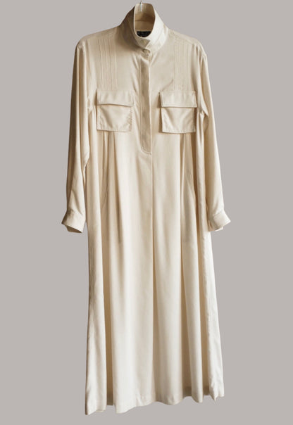 Riding Dress in Ivory Cream Raw Silk {Made to Order}