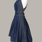 Traveling Pinafore Dress Short Indigo Denim {Made to Order}